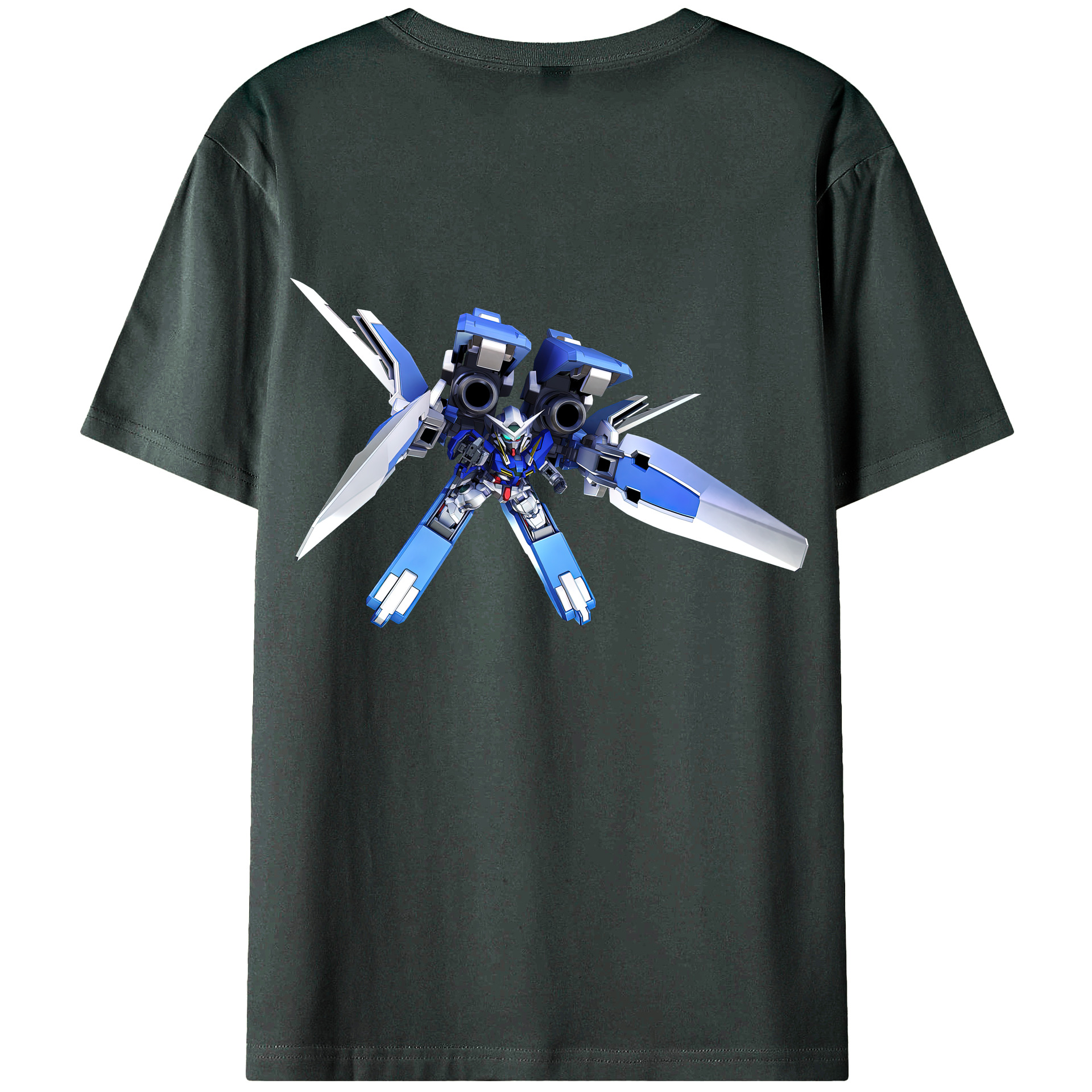 （画像用） 機動戦士ガンダム Mobile Suit Gundam 綿100％ メンズ半袖Tシャツ（バックプリント） 通気性